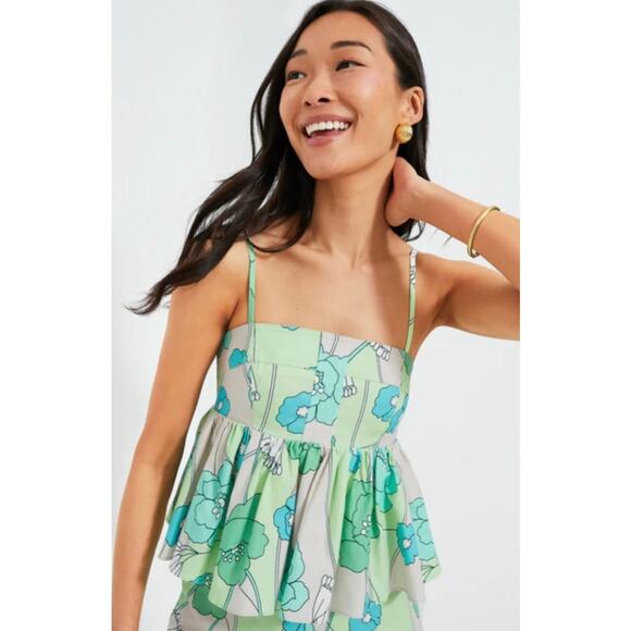 TUCKERNUCK Hyacinth House Green Floral Heather tank NWT Size XL - Picture 3 of 9